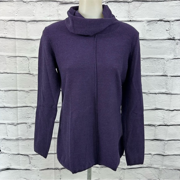 CALVIN KLEIN JEANS Sweater Purple Turtle Neck Long Sleeve Pullover Size … - Picture 10 of 10